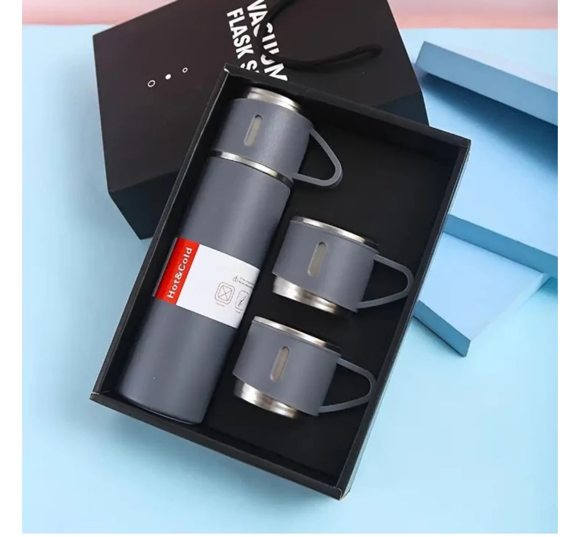 SET TERMOS CU 2 CANI EXTRA, PERETE DUBLU VACCUM