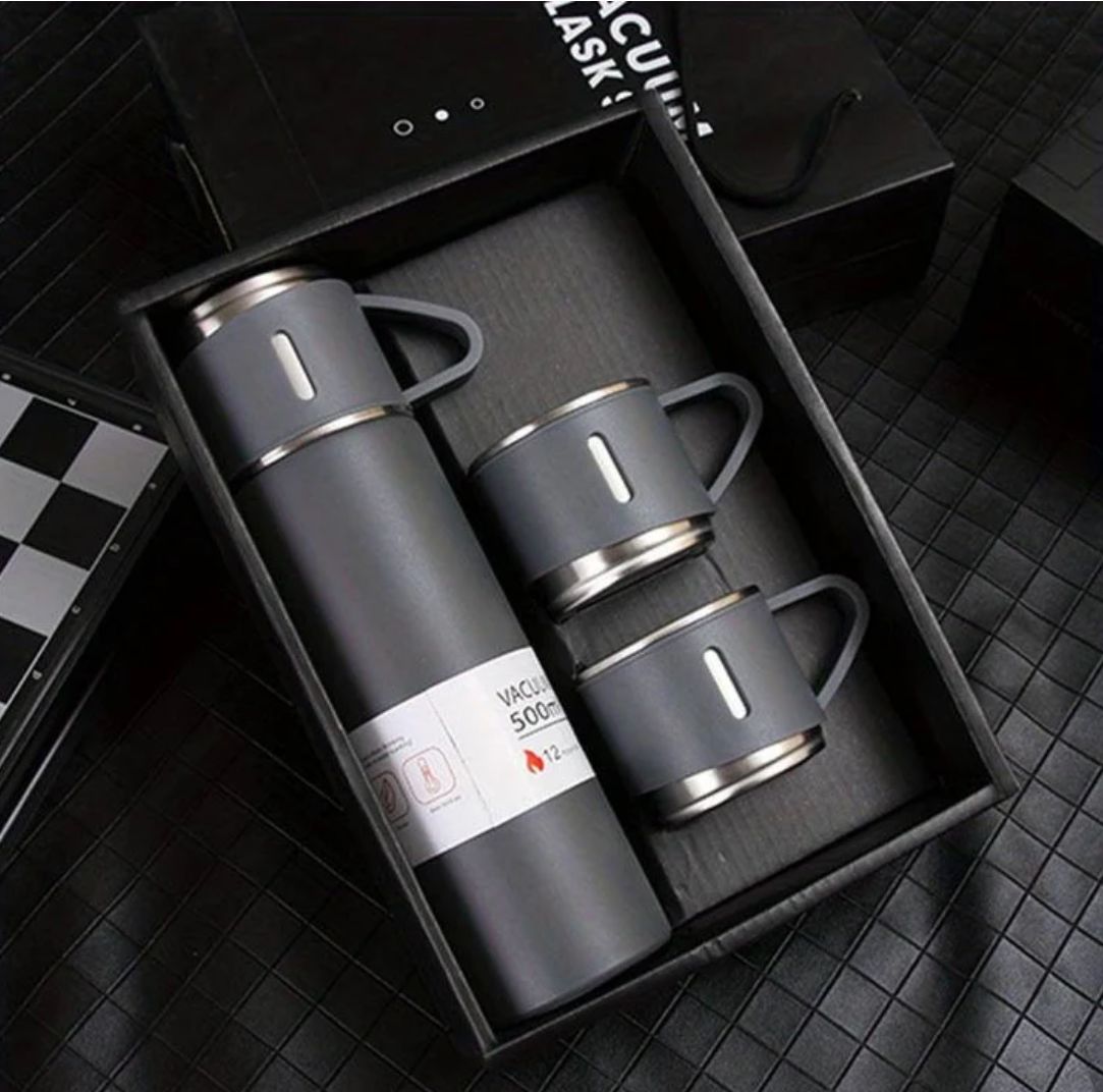 SET TERMOS CU 2 CANI EXTRA, PERETE DUBLU VACCUM