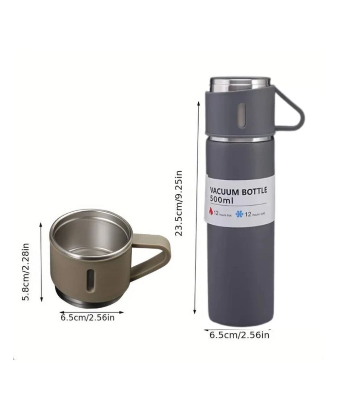 SET TERMOS CU 2 CANI EXTRA, PERETE DUBLU VACCUM