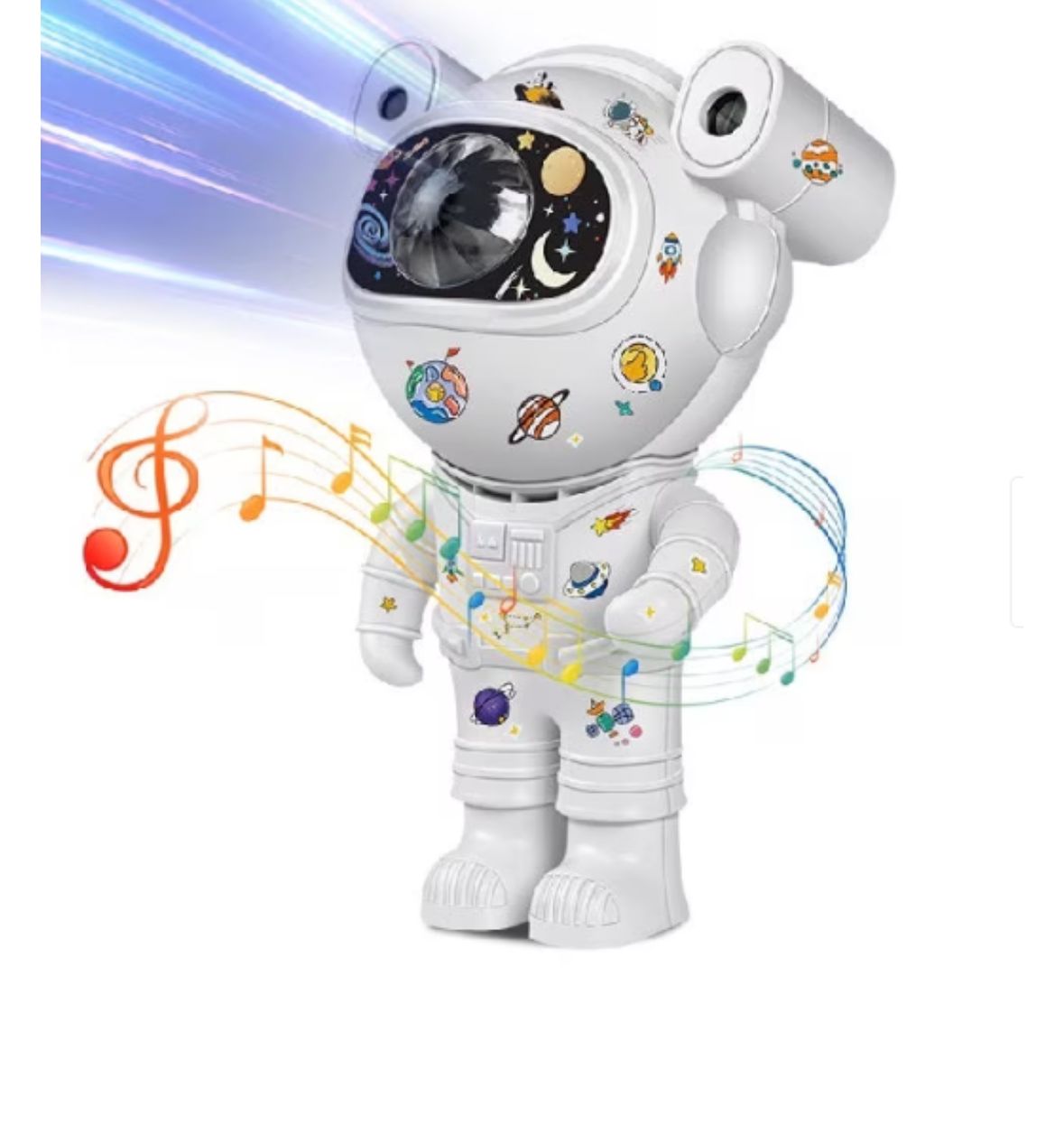 Proiector In Forma de Astronaut, Permite Proiectarea Stelelor sau Galaxiilor, Alb