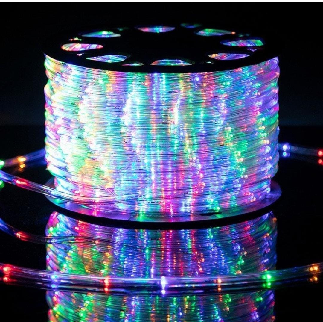 Furtun luminos pe rola, led ,80m,multicolor,