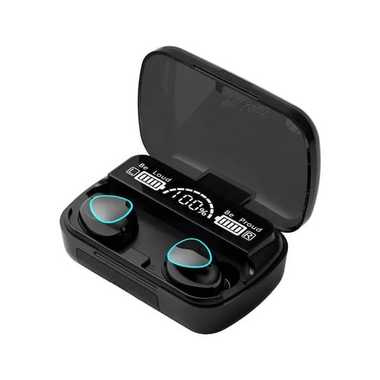 Casti Wireless Smartix M10, Bluetooth V5.1, Touch, Display Digital, 2000mAh, Negru
