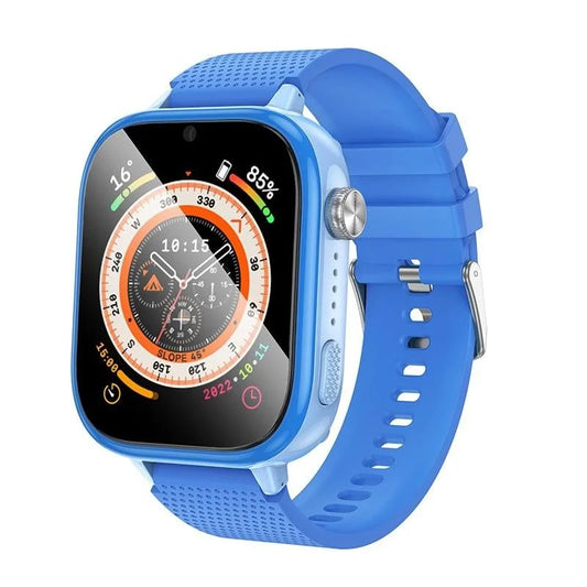 Ceas Smartwatch GPS Copii Cu Localizare Si Telefon, SmartWatch Inteligent Y101 Cartela 4G - BT 5.0, Multilanguage, 680mAh, Ecran 1.83 inch, Cartela 4G, Apeluri BT si GPS, 16GB ROM, Curea silicon, Albastru